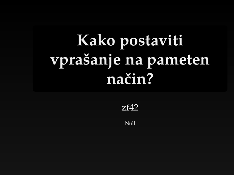 Kako postaviti vprašanje