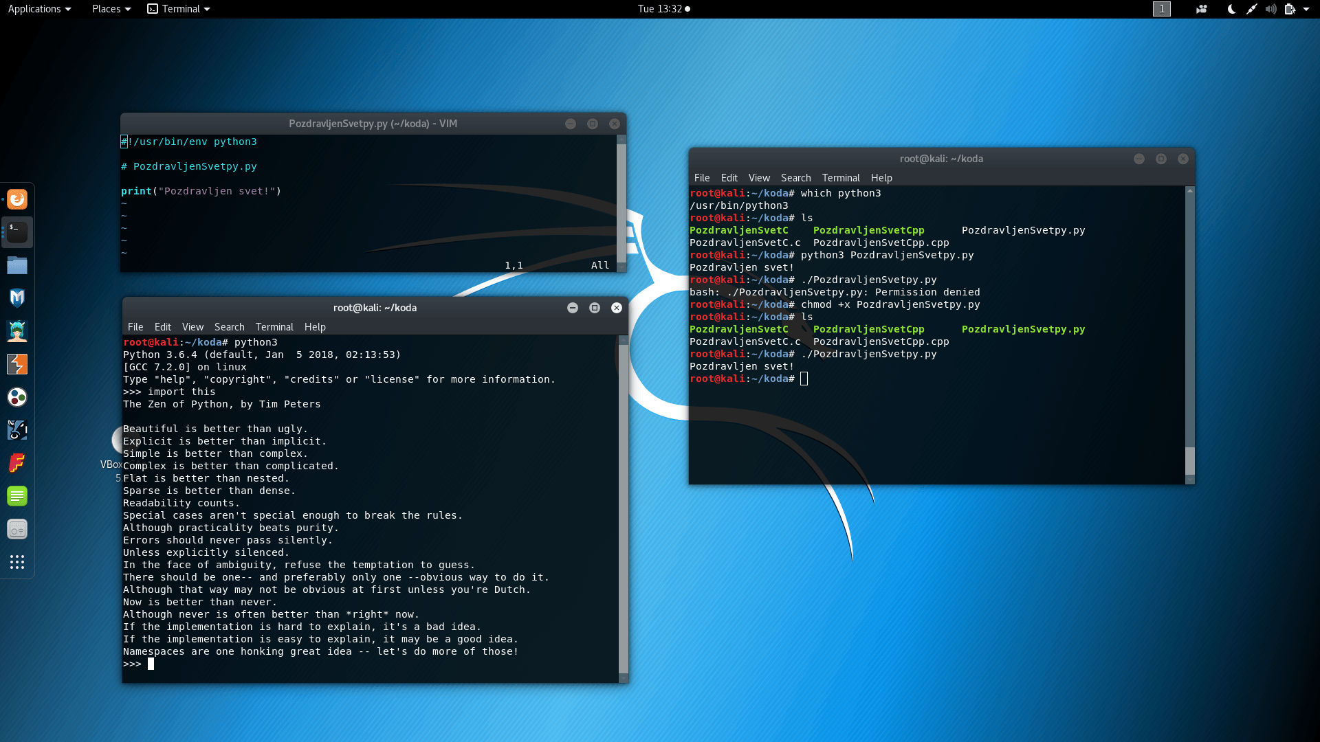 Slika 10: OSX in Linux Python3