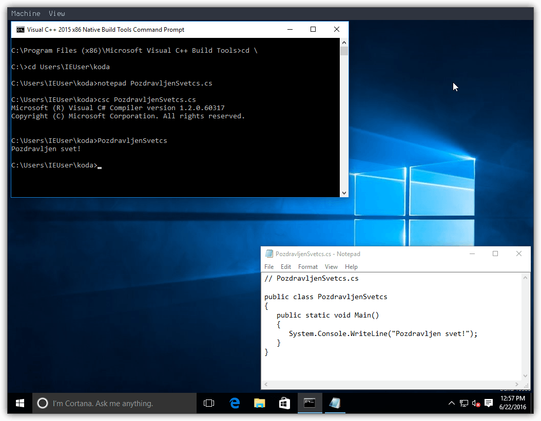 Slika 9: Windows 10 C#