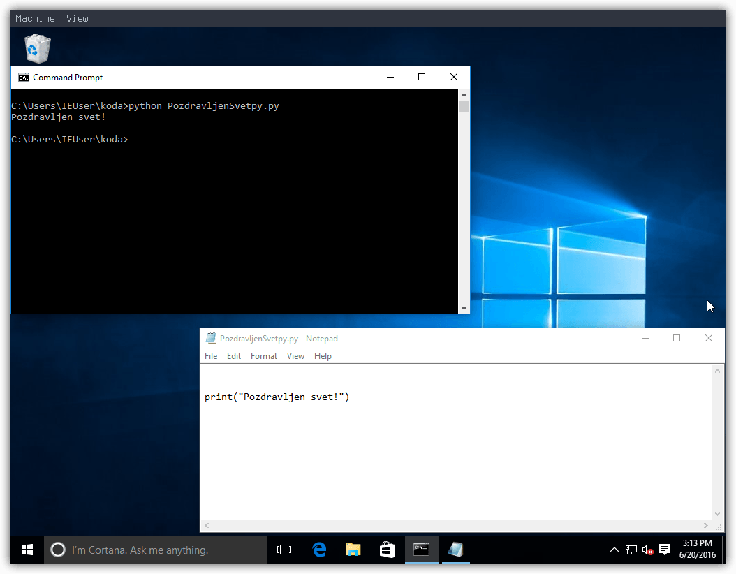 Slika 11: Windows 10 Python3