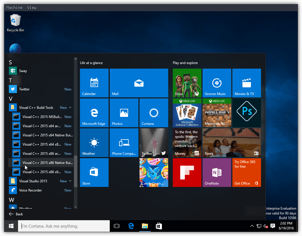 Slika 3: Windows 10 Okolje